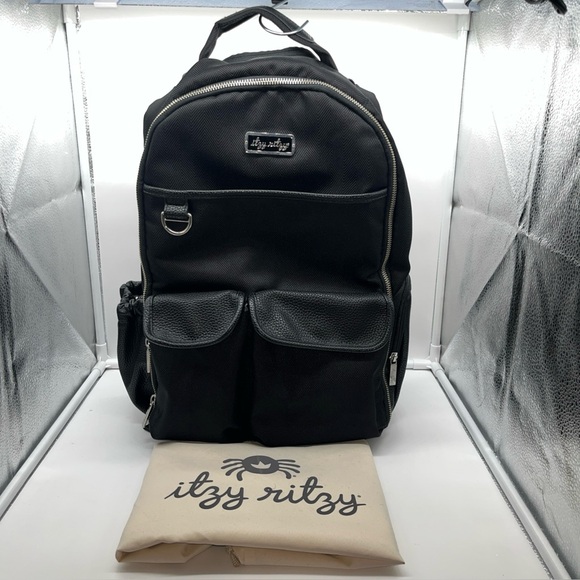 Itzy Ritzy Boss Baby Diaper Bag Backpack w/Changing Pad Black